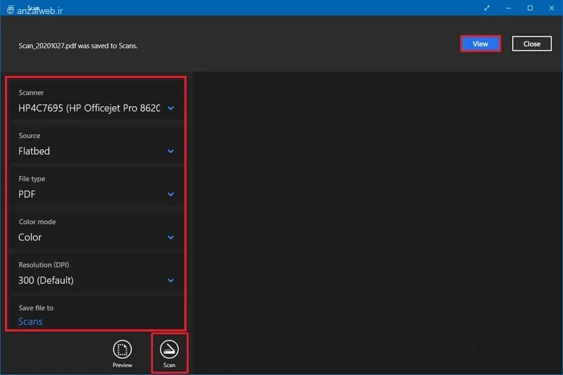 اسکن با پرینتر سامسونگ