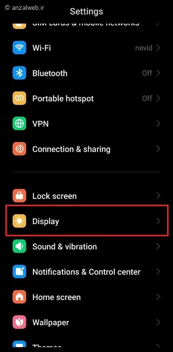 تنظیمات سایز فونت گوشی شیائومی