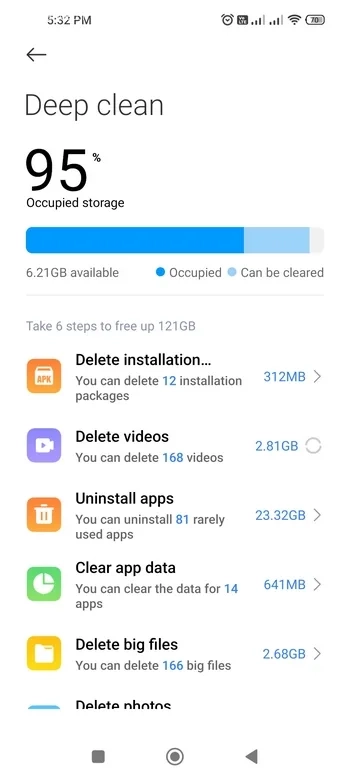 گزینه Clear App Data