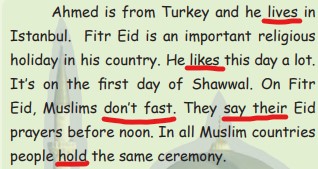 صفحه 57 درس سوم زبان نهم