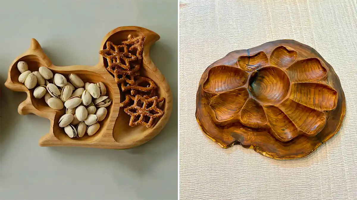 ظرف مزه چوبی مدرن
