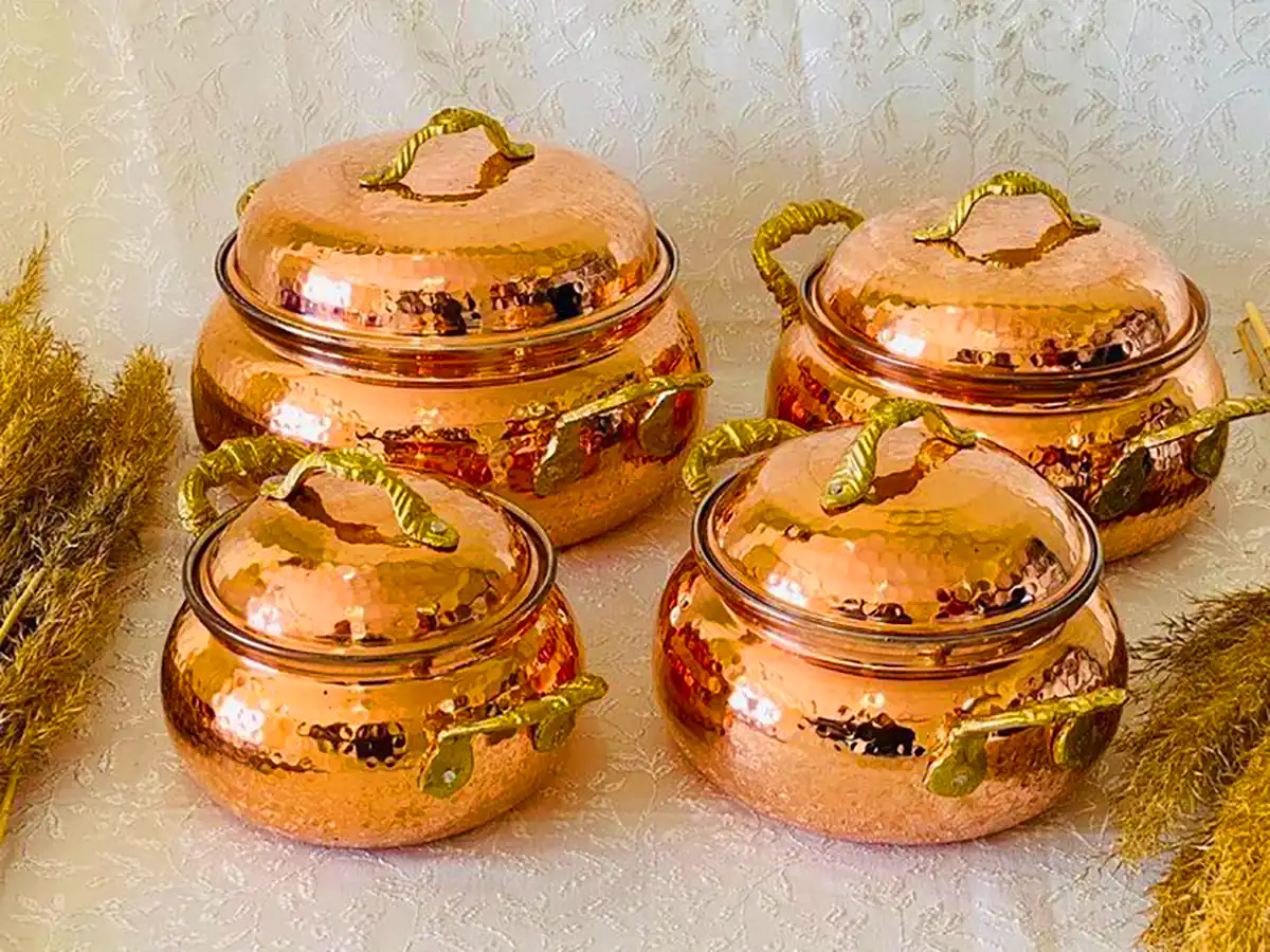 ظروف مسی قدیمی جذاب