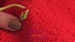 گلدوزی با کاموا روی لباس بافتنی