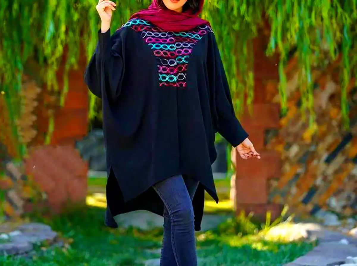 مانتو رنگی شیک اسپرت