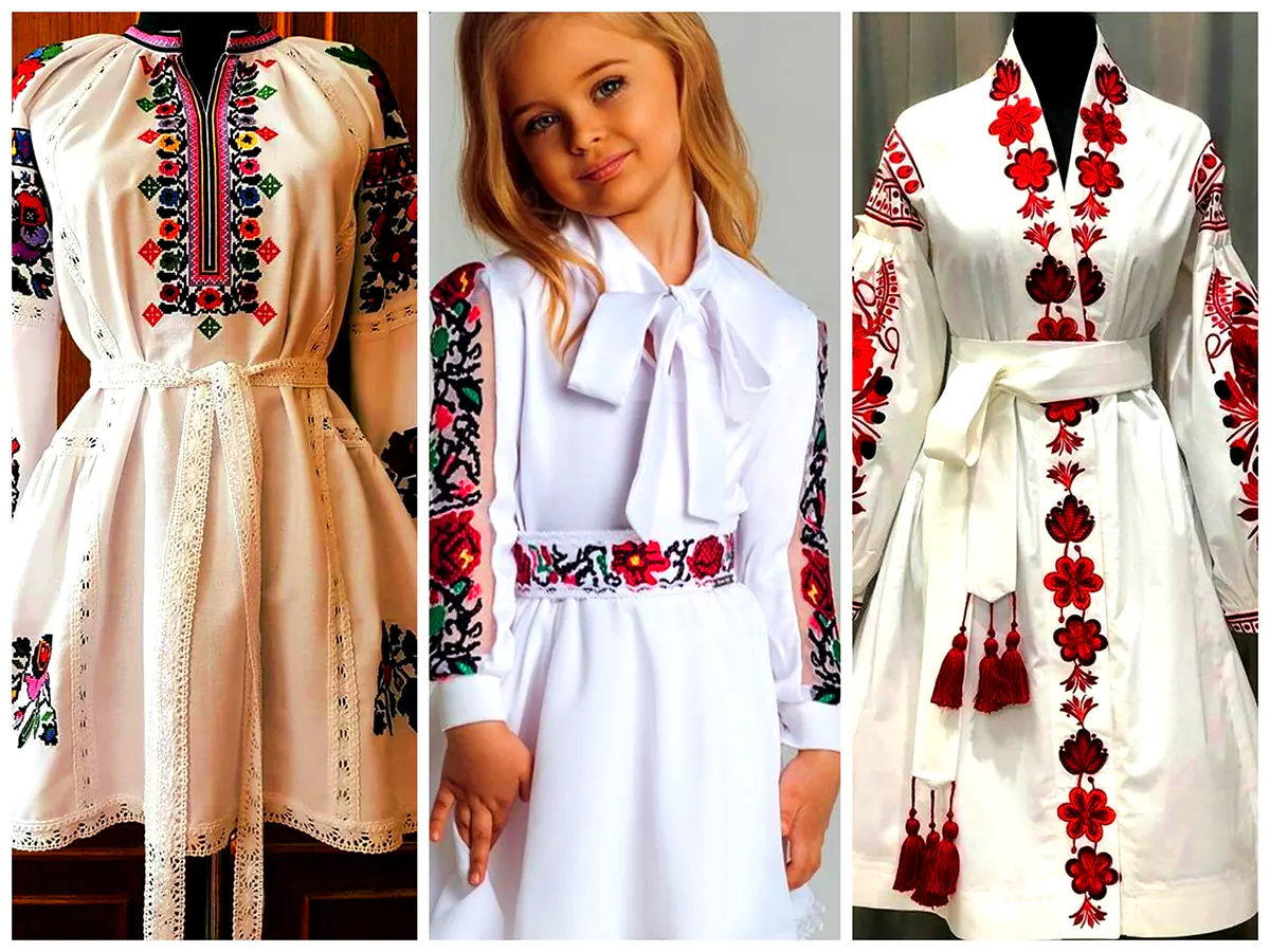 پیراهن سفید گلدوزی شده