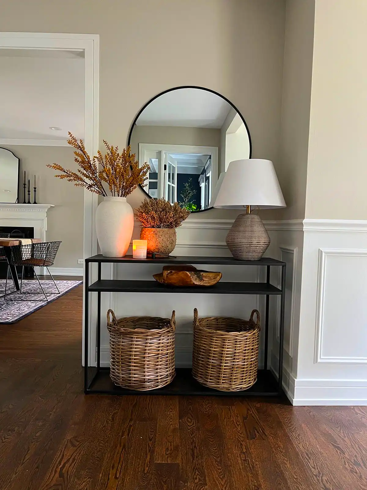 آینه کنسول ورودی مدرن