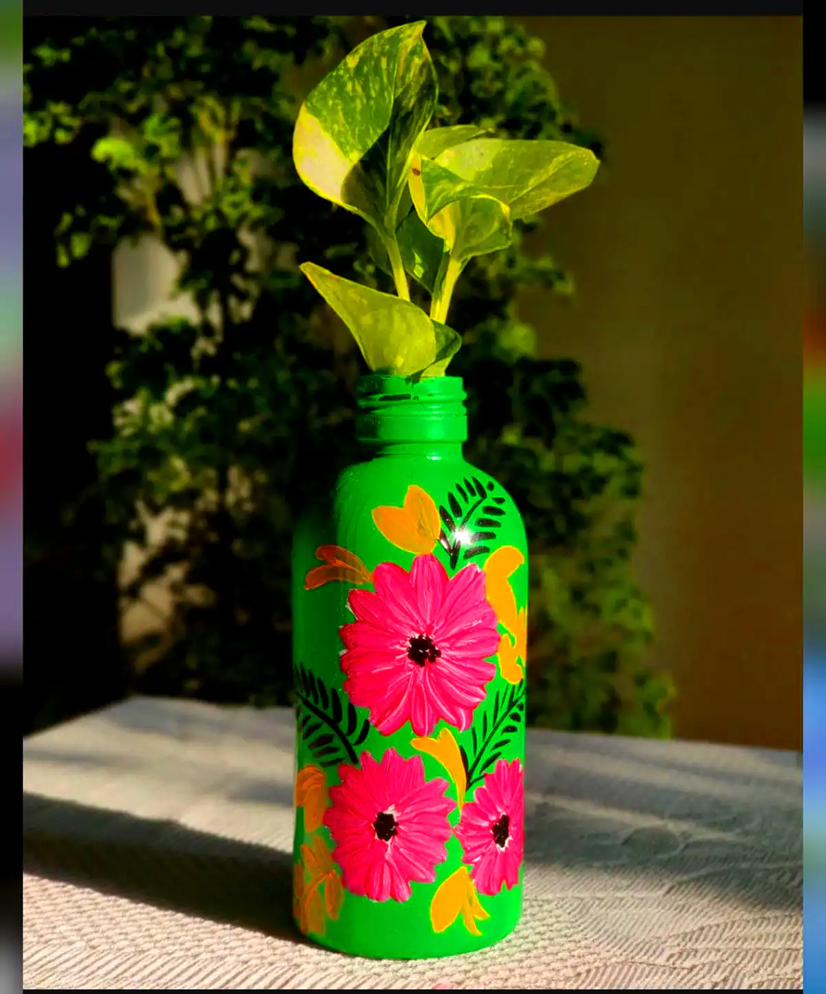 بطری دکوری نقاشی شده