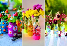 بطری شیشه ای رنگی رنگی