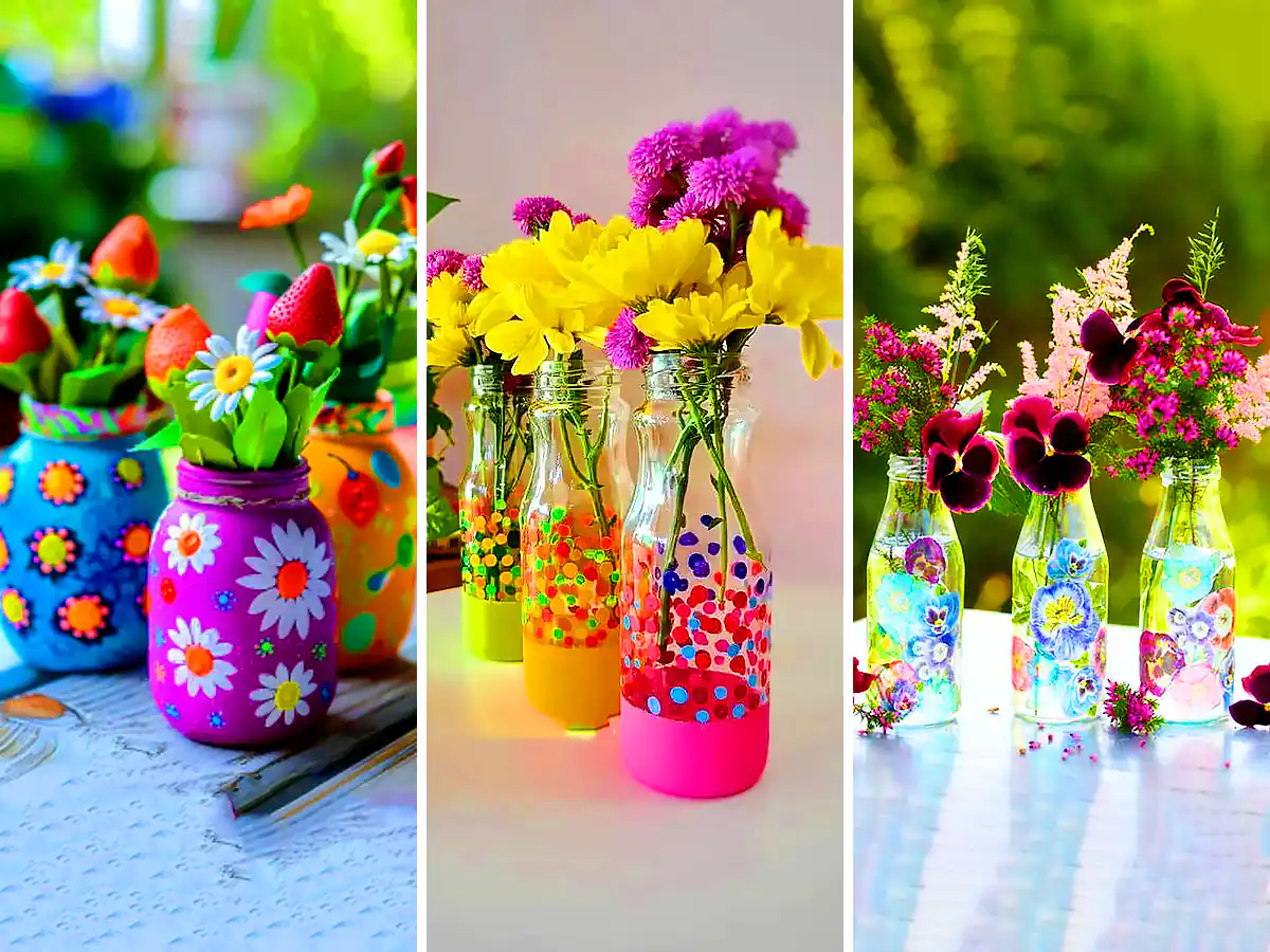 بطری شیشه ای رنگی رنگی