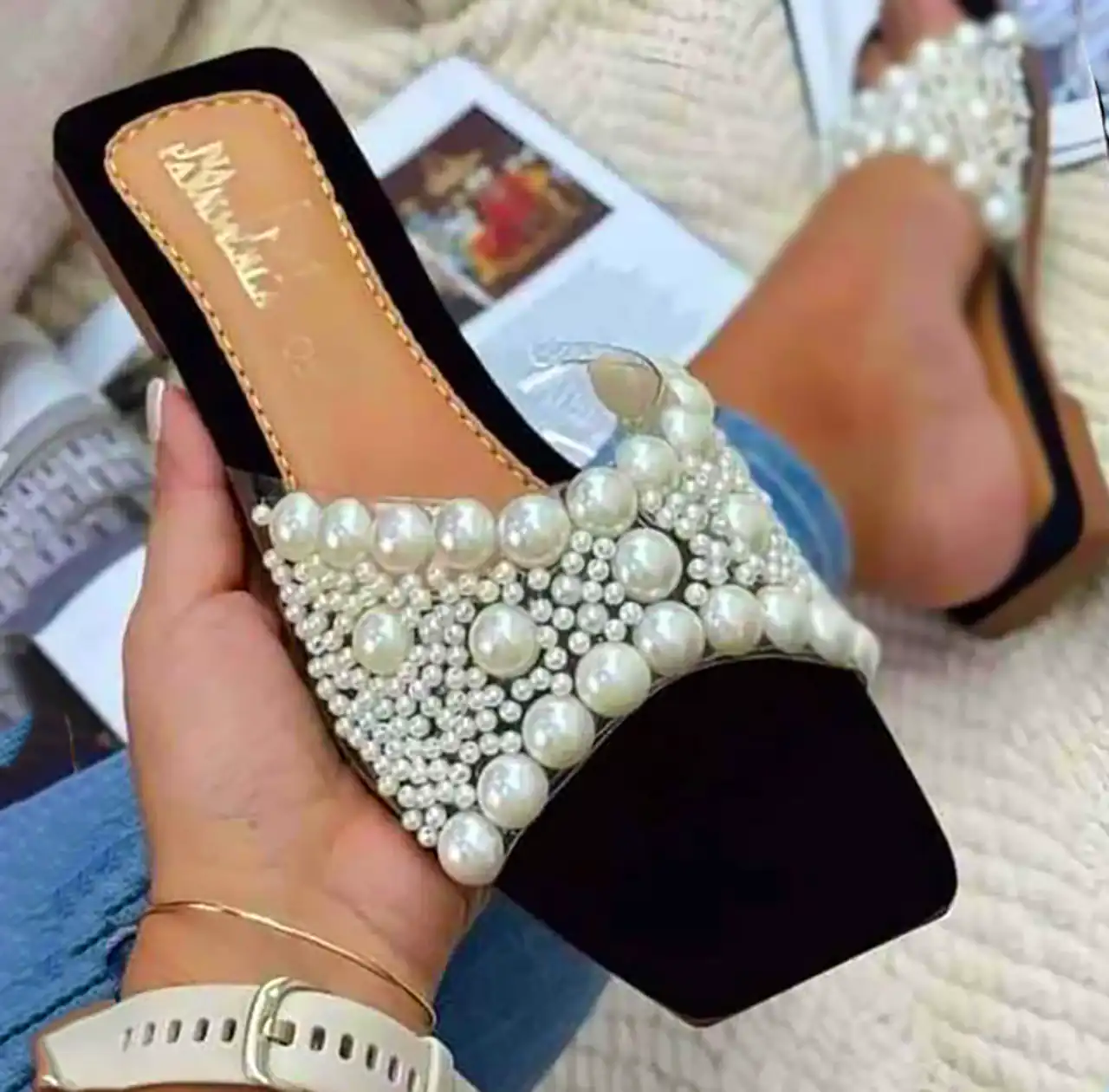 دمپایی مجلسی جواهردوزی