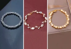 دستبند طلا طرحدار شیک