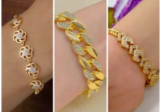 دستبند سنگین و ژورنالی طلا