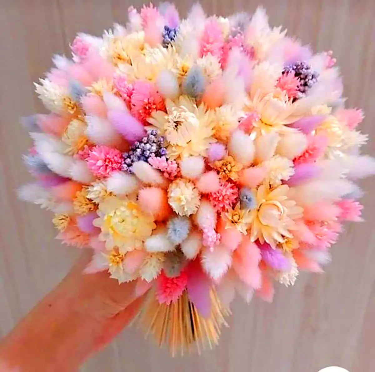 دسته گل رنگی عروس