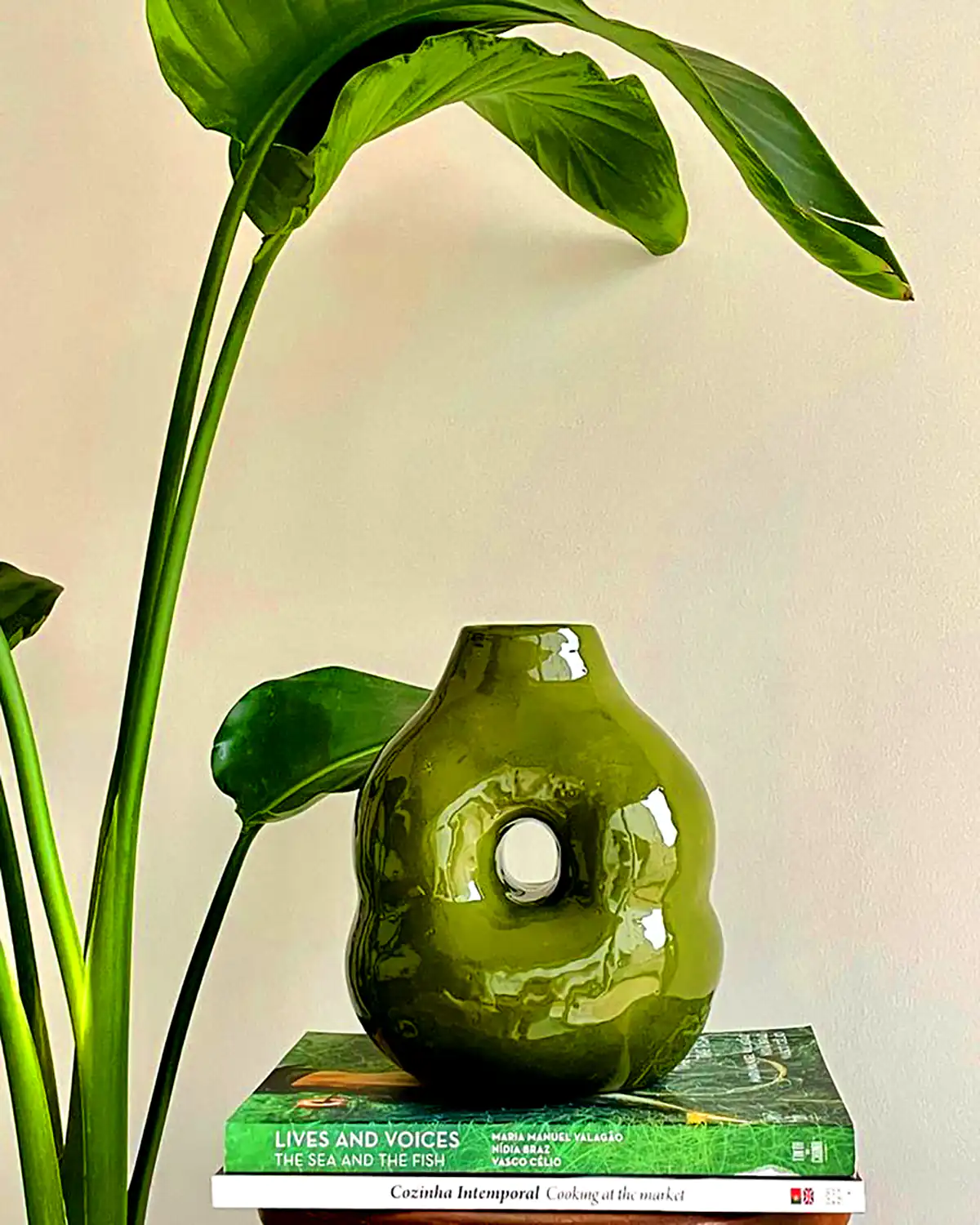 گلدون رنگی لعابی