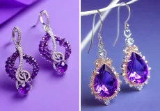 گوشواره بنفش لاکچری