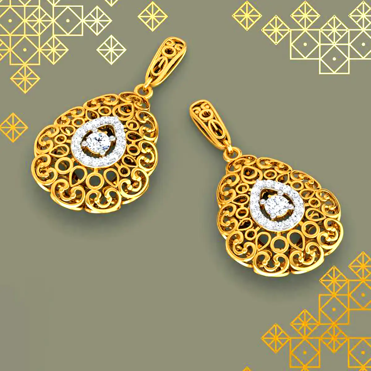 گوشواره کلاسیک طلا زنانه