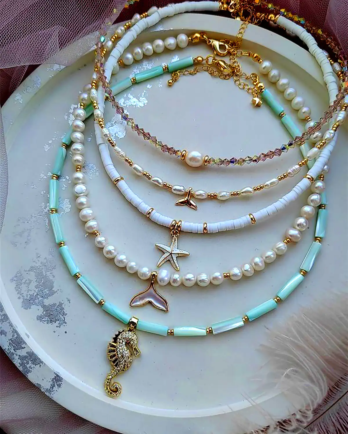 گردنبند مدرن و خاص سنگی