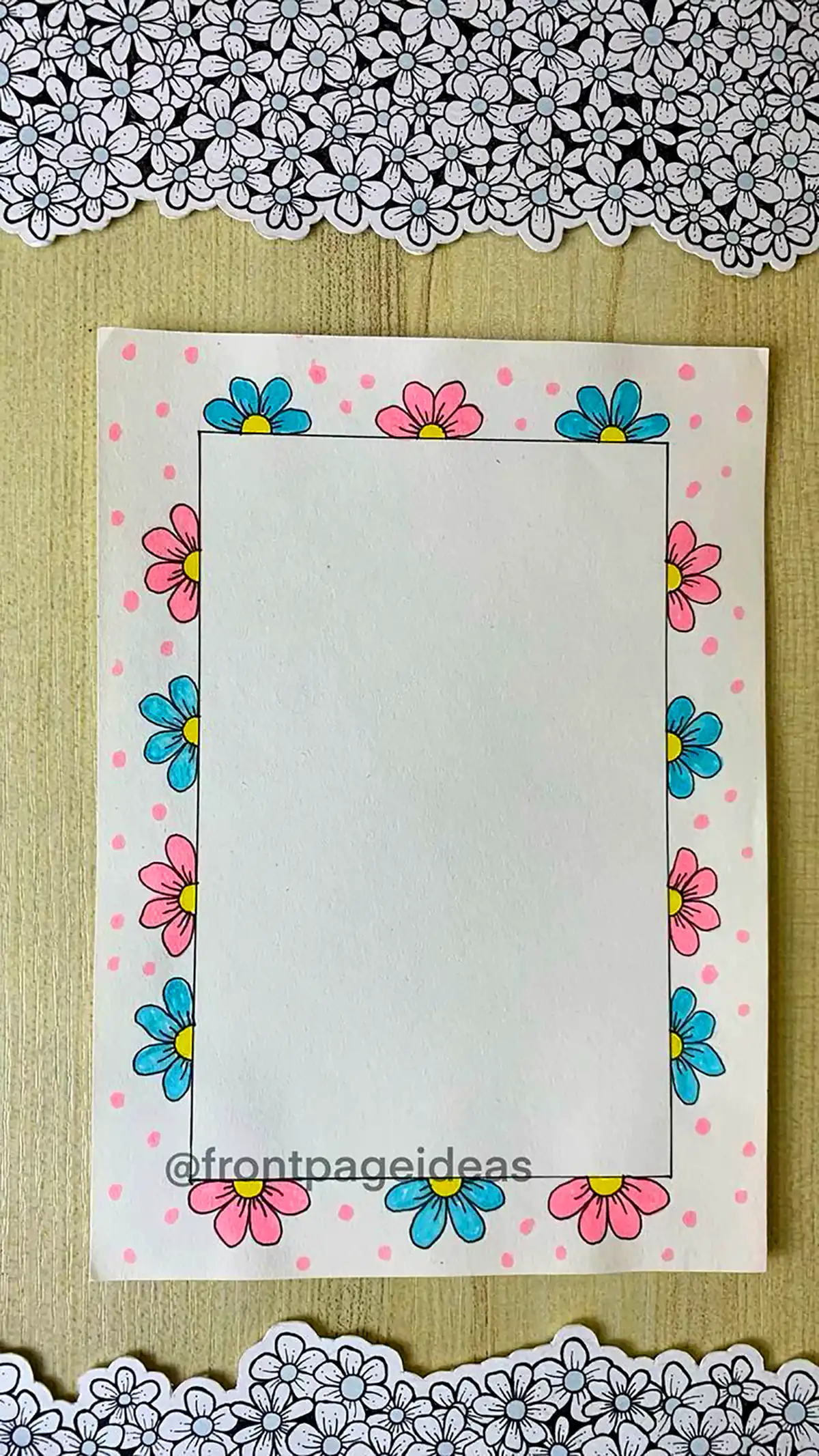 حاشیه ساده برای دفتر مشق