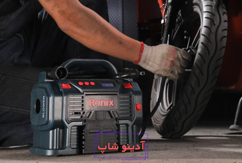بادکردن تایر موتور با مینی کمپرسور