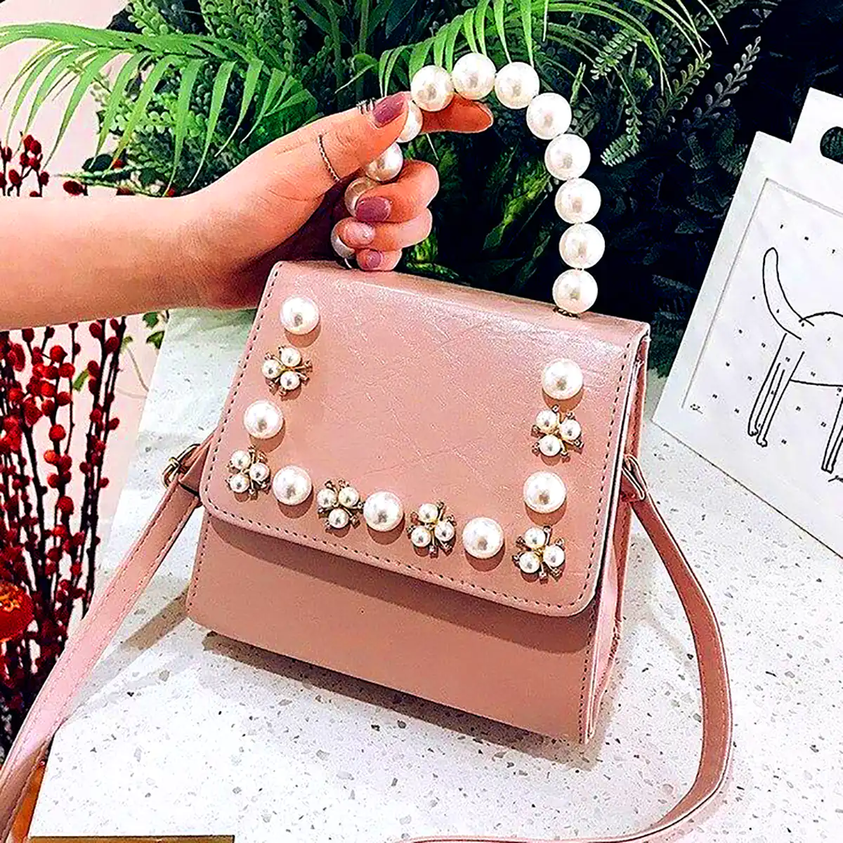 کیف دستی باکلاس مرواریدی