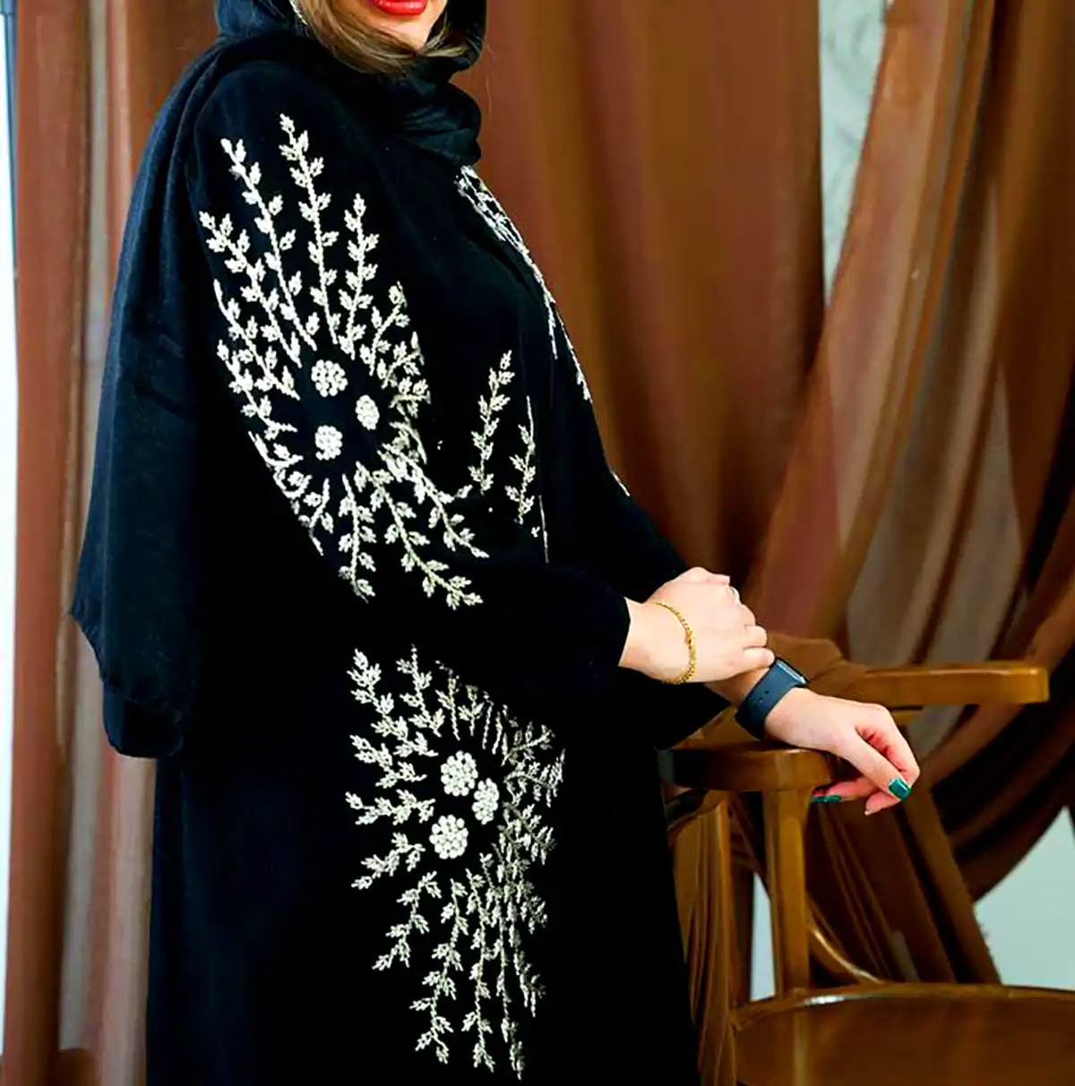 مانتو عبائی آستین دار