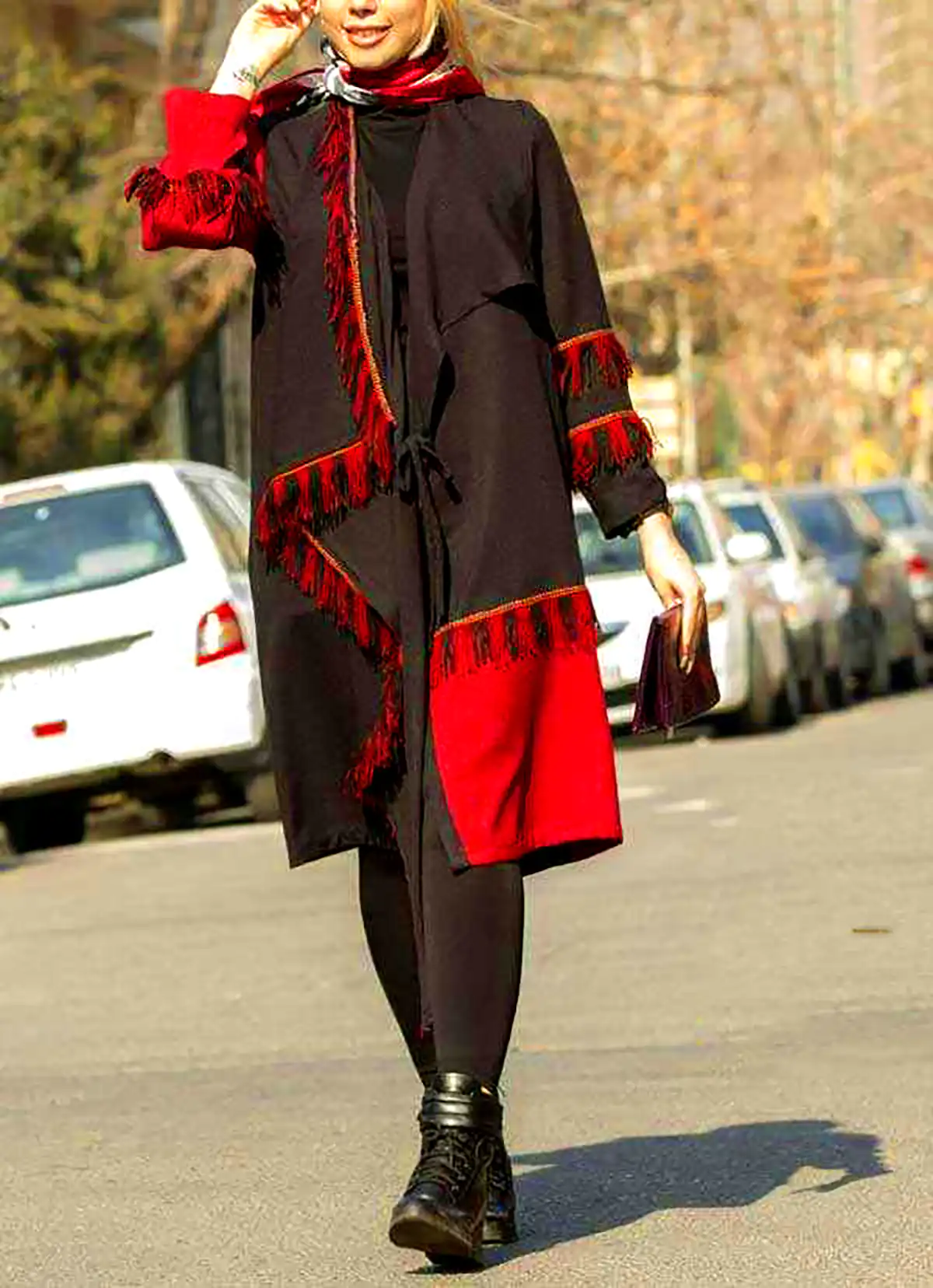 مانتو عبائی آستین دار