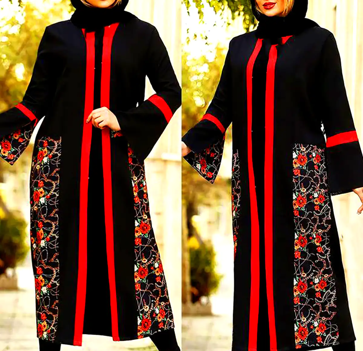 مانتو عبائی آستین دار