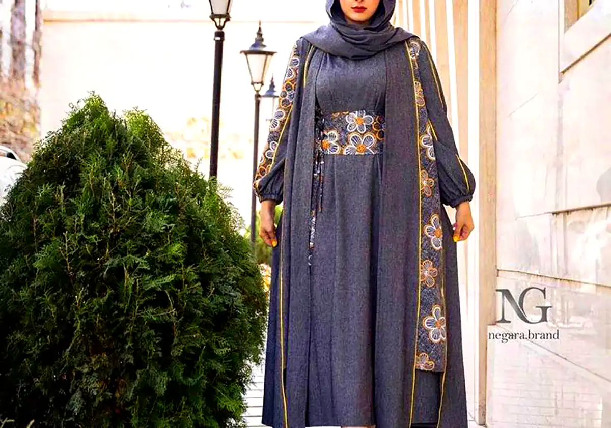 مانتو عبائی آستین دار