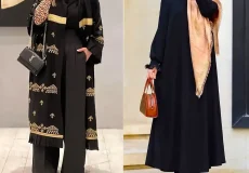مانتو بلند مشکی شیک