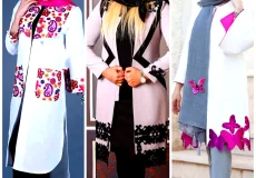 مانتو لاکچری رنگ روشن
