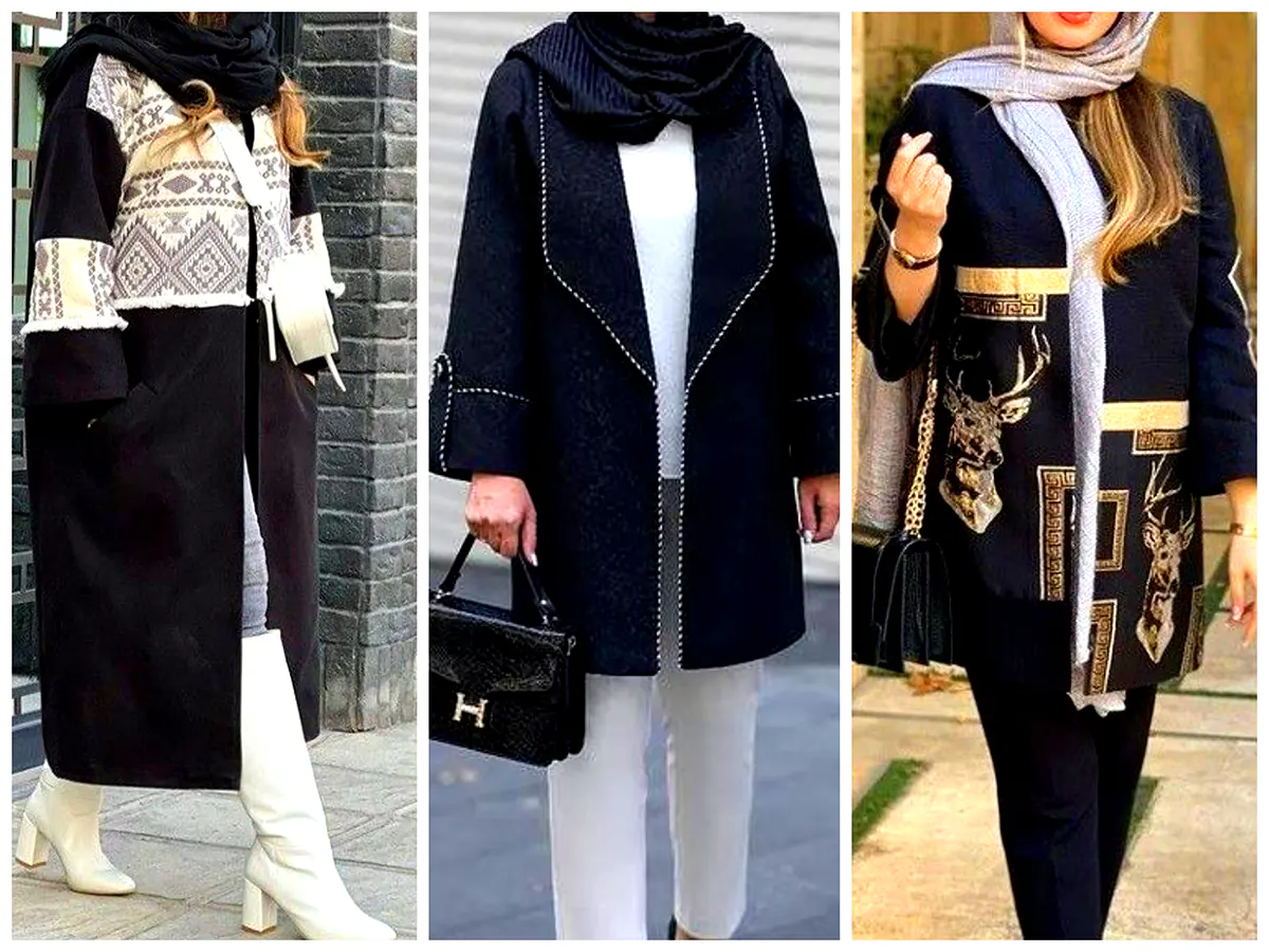 مانتو مشکی ژورنالی