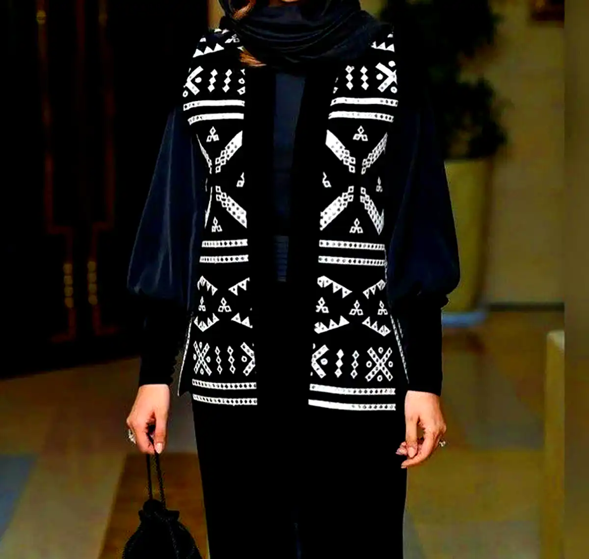 مانتو مشکی ژورنالی