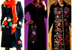 مانتو مشکی قزن دار