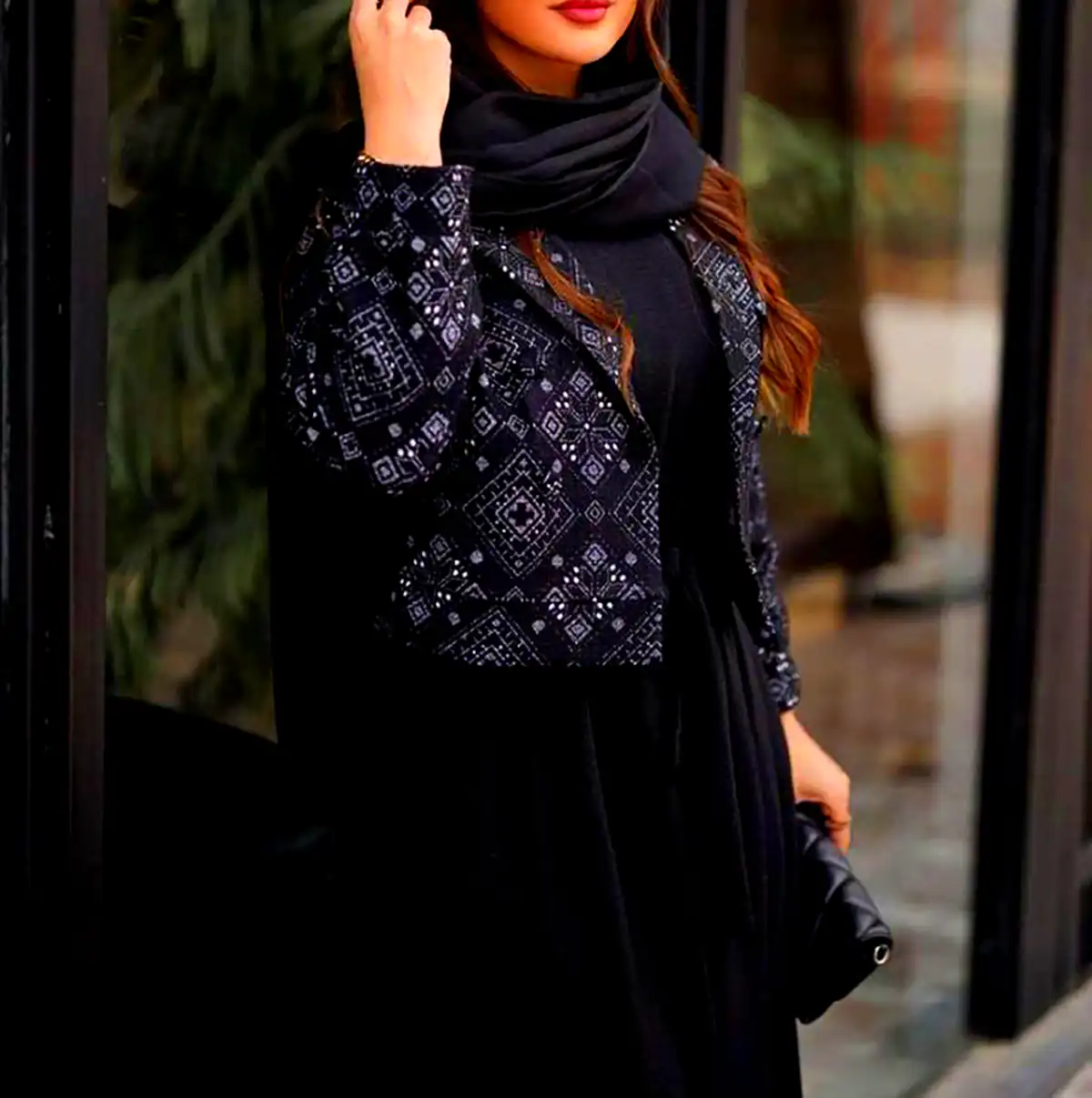 مانتو مشکی مجلسی