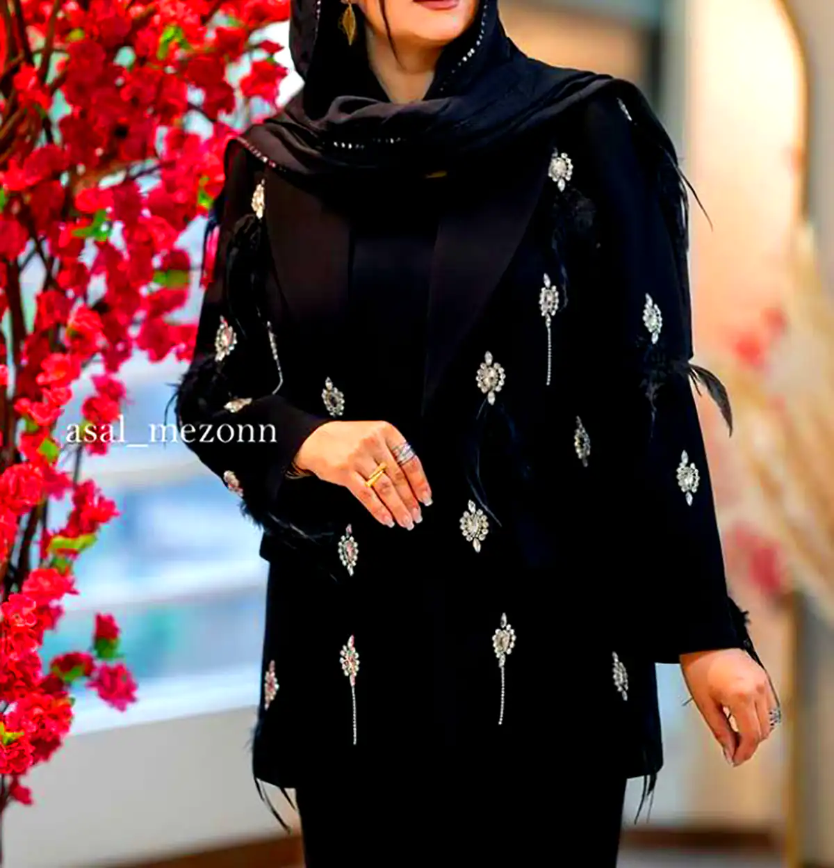 مانتو مشکی مجلسی