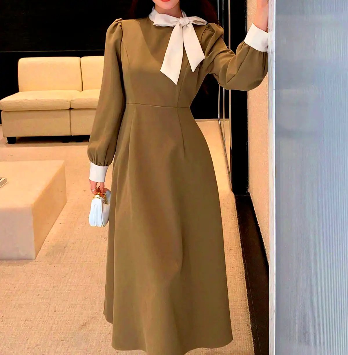 مانتو ساده کمر کلوش