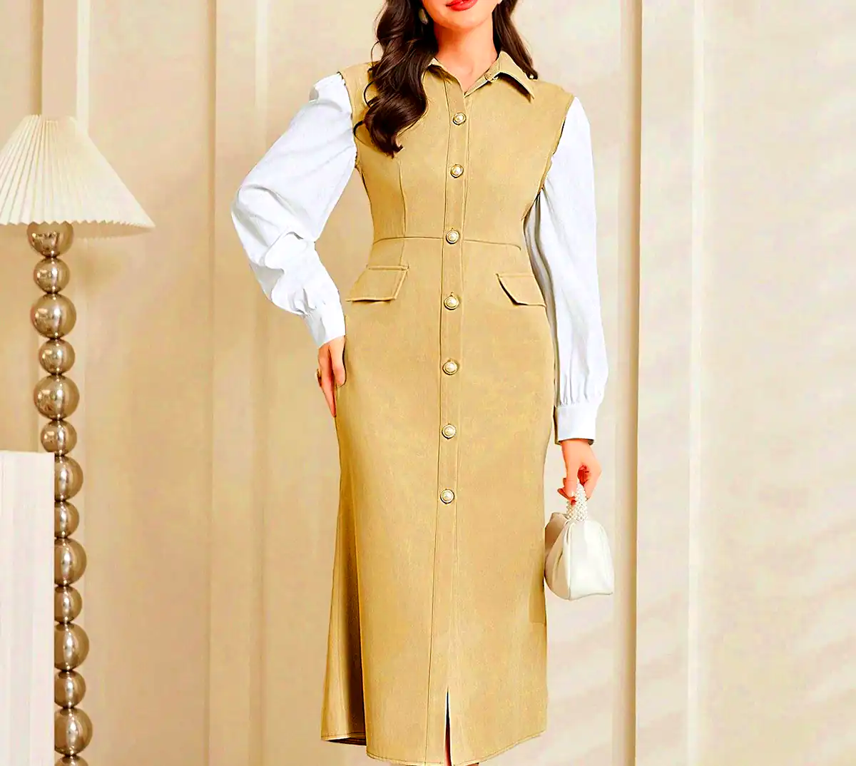 مانتو ساده کمر کلوش