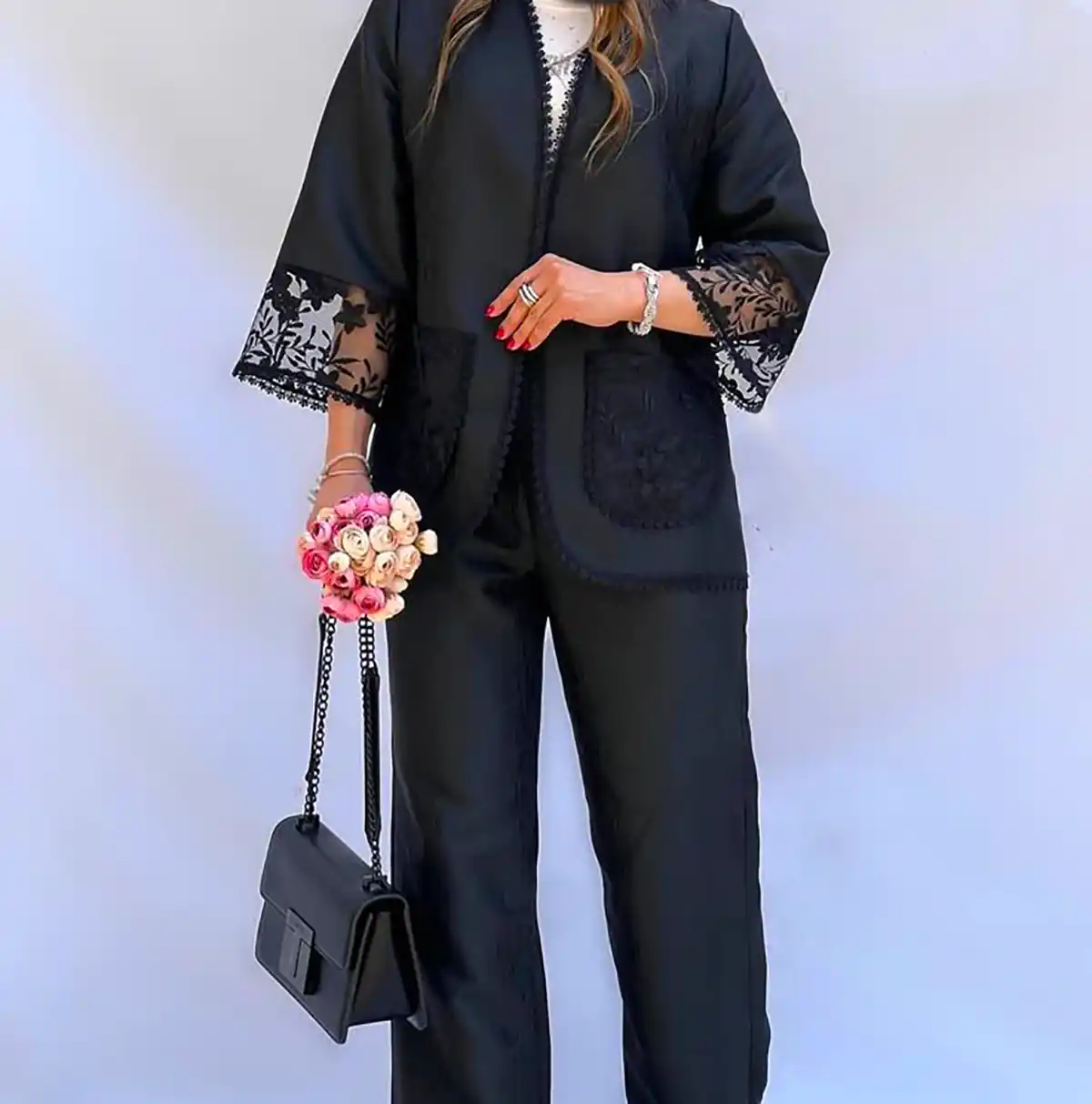 مانتو طرح دار شیک زنانه 