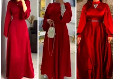 ماکسی ساتن قرمز