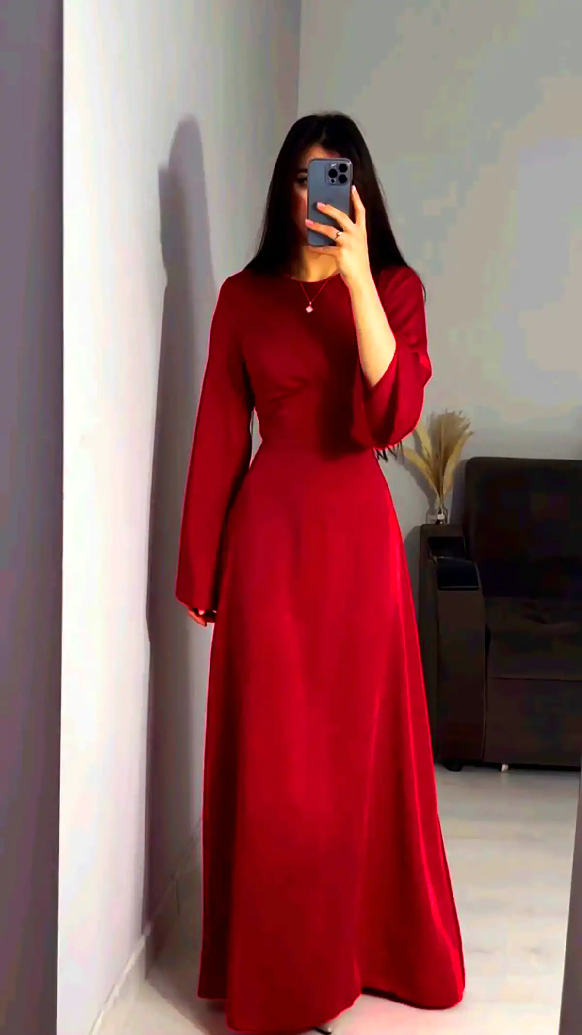 ماکسی ساتن قرمز