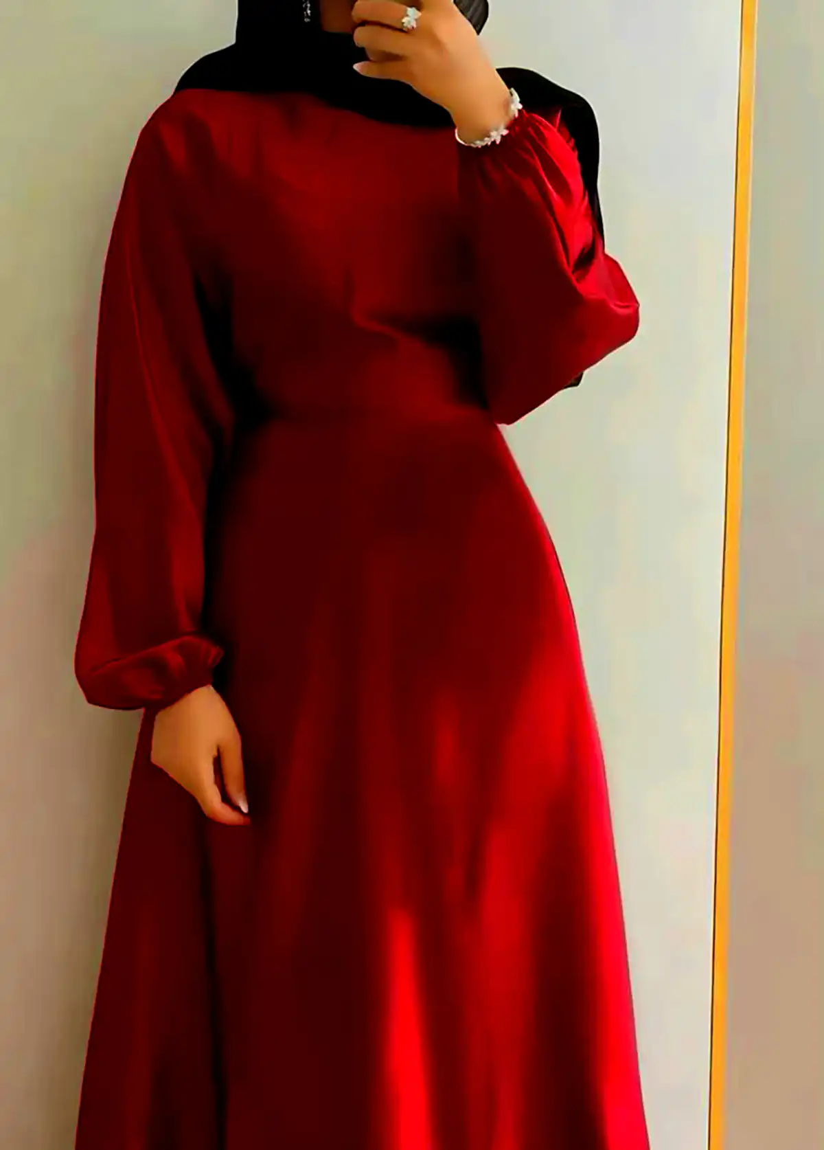 ماکسی ساتن قرمز