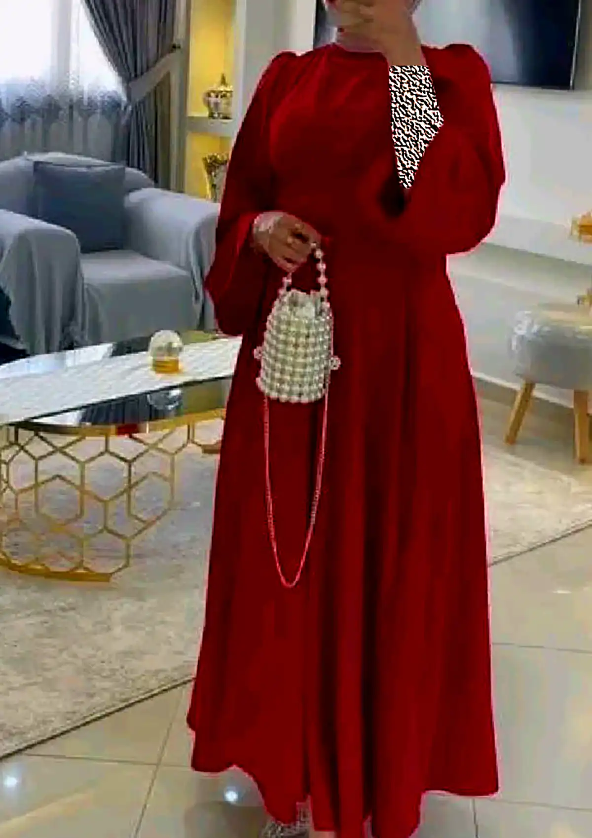 ماکسی ساتن قرمز