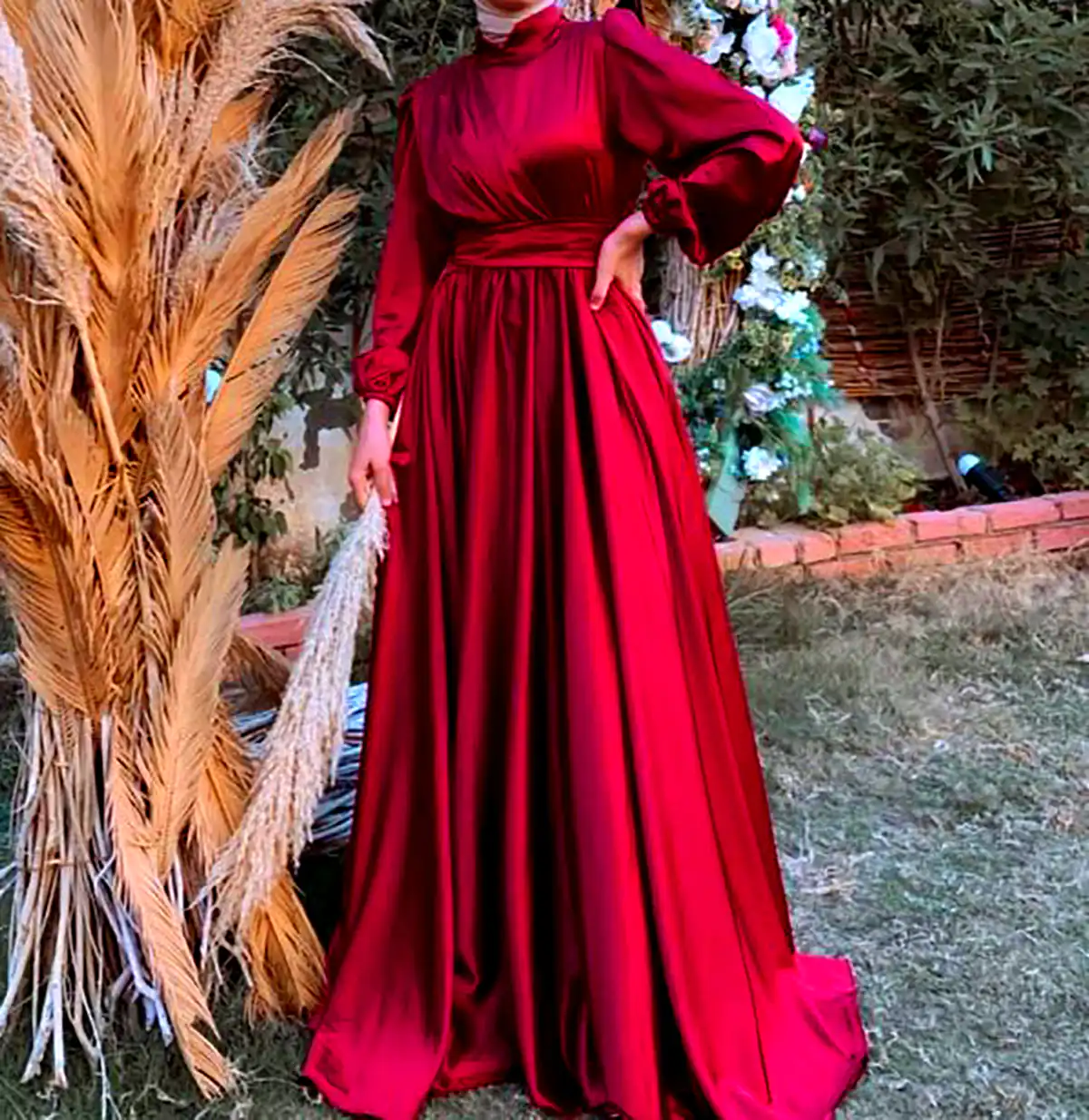 ماکسی ساتن قرمز