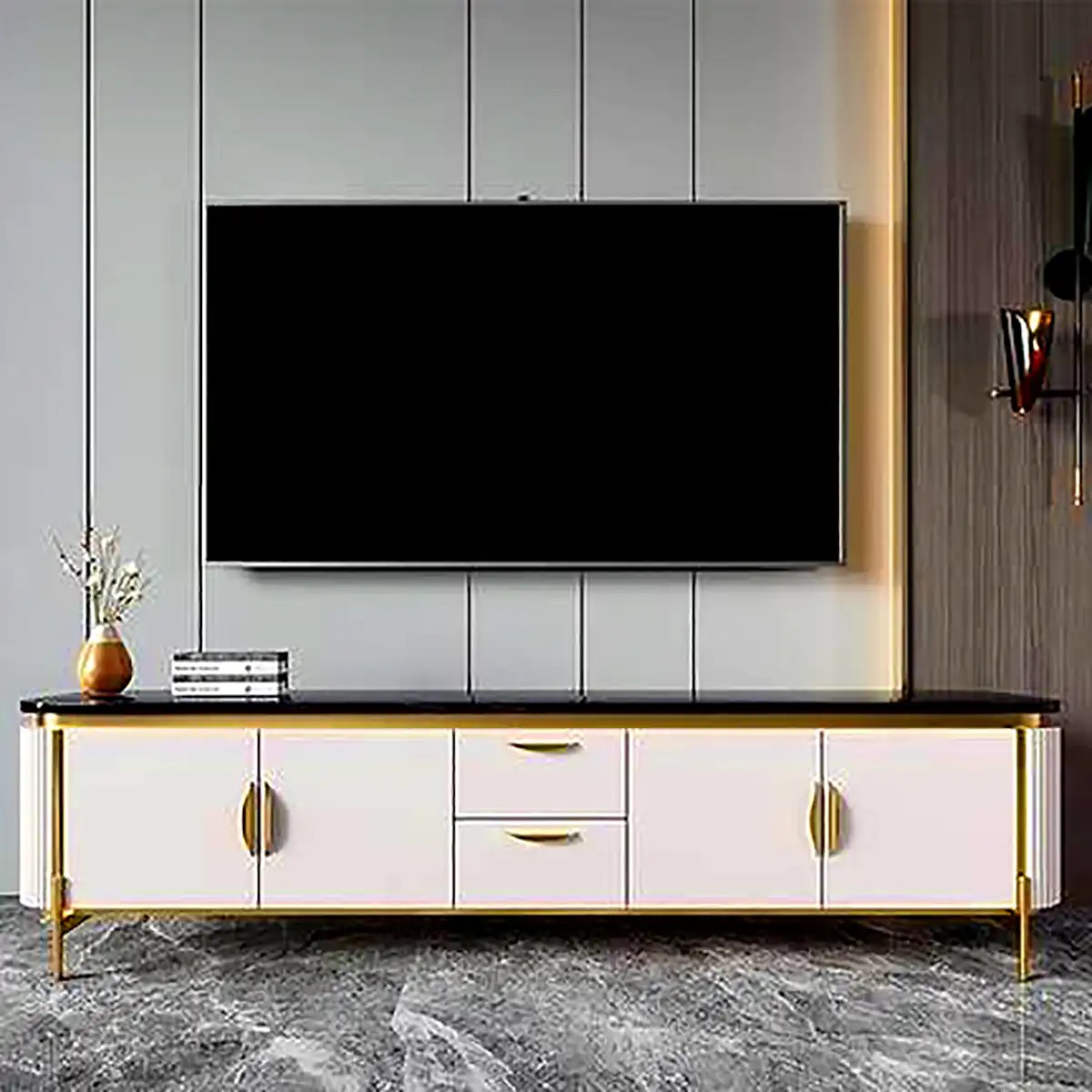 میز تلویزیون شیک چوبی