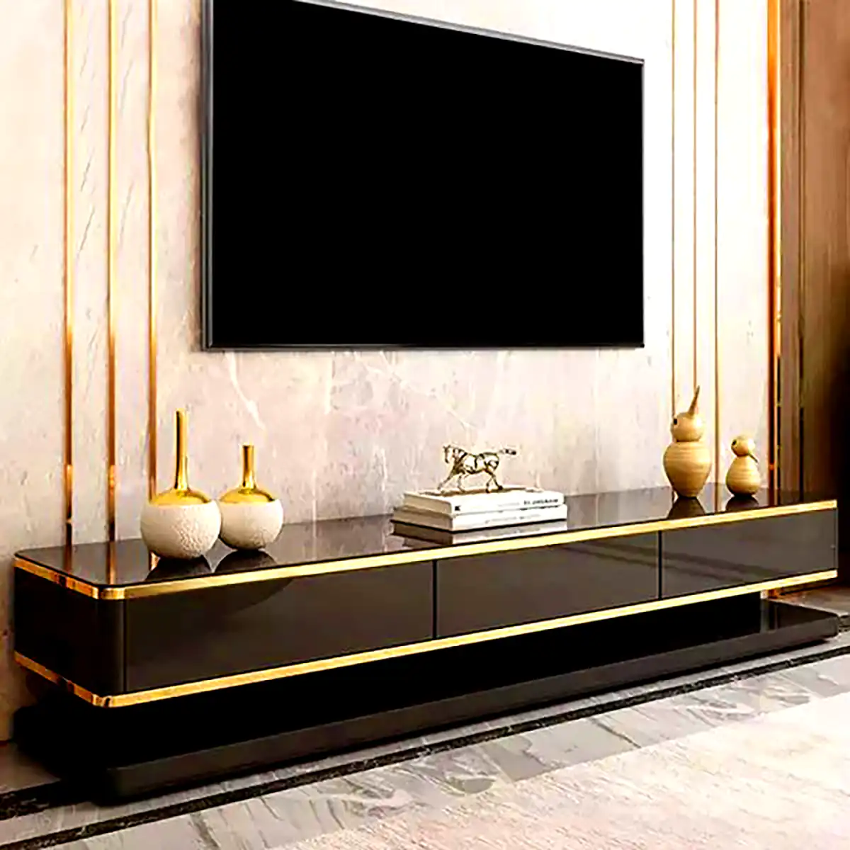 میز تلویزیون شیک چوبی