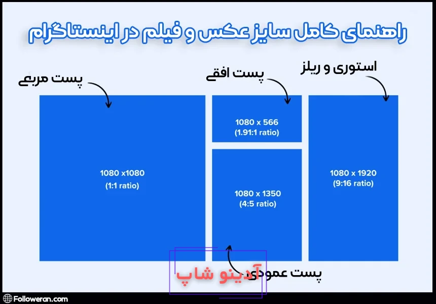 بهترین سایز پروفایل اینستاگرام چیست؟ - آکادمی وندو
