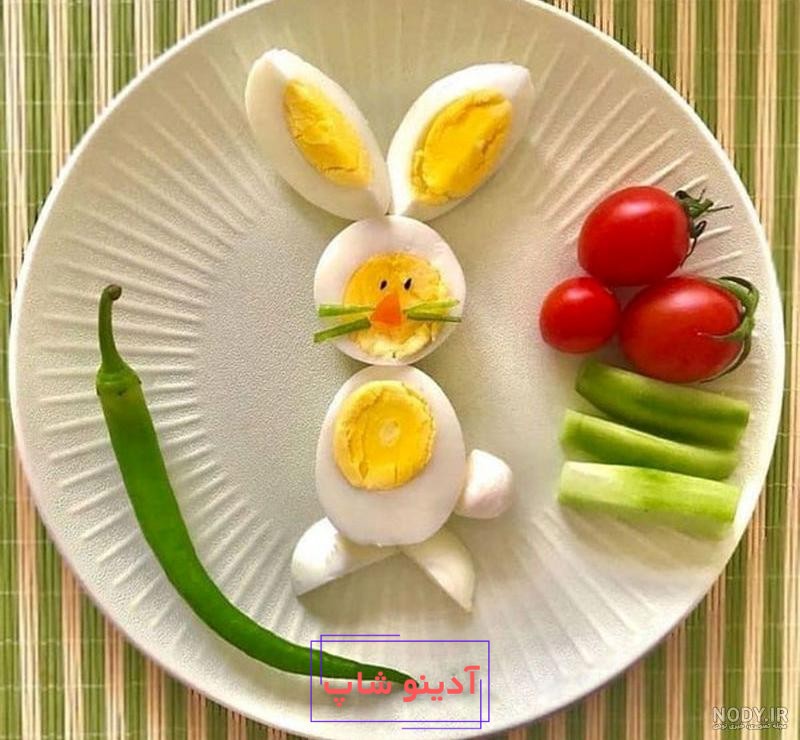 تزیین تخم مرغ آب پز ساده و شیک برای صبحانه کودکان، مدرسه و عروس