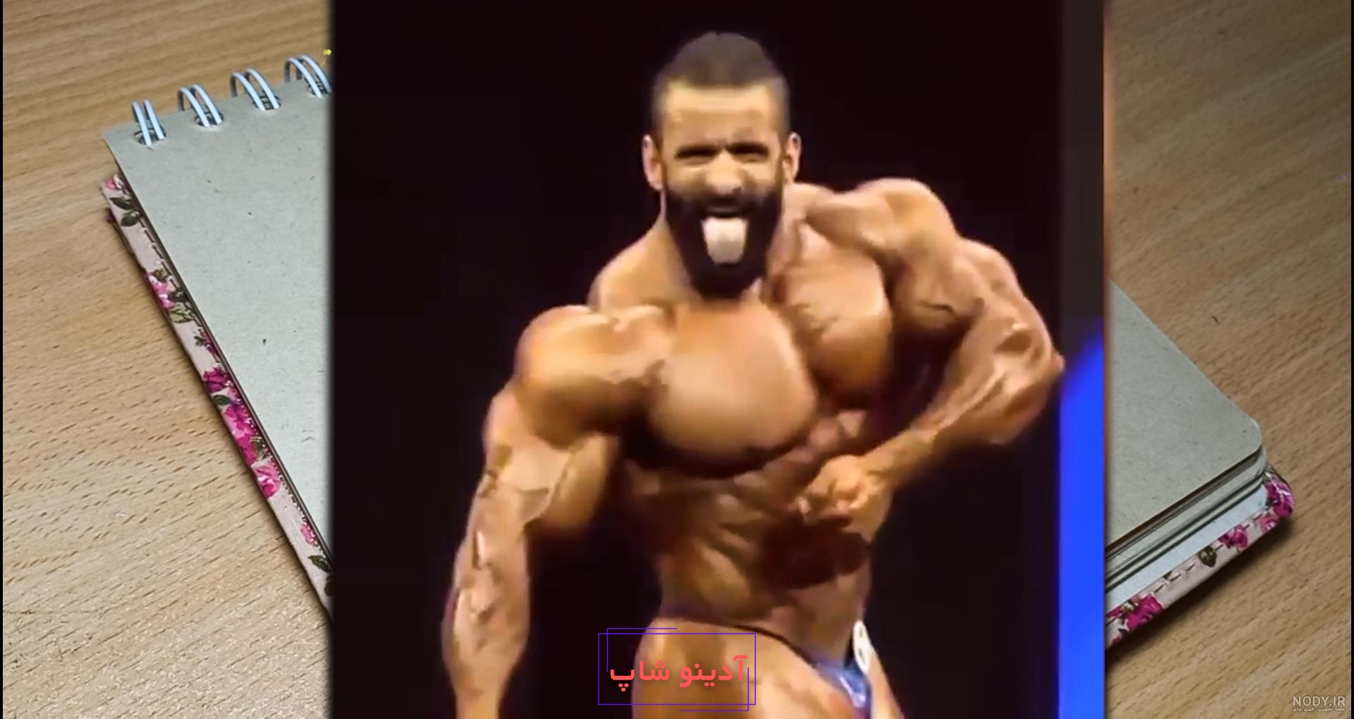 خلاقیت منحصربفرد یک نقاش ساختمونی در نقاشی کردن عکس هادی چوپان روی دیوار با  رنگ و گچ/ ماشالا هنرمند