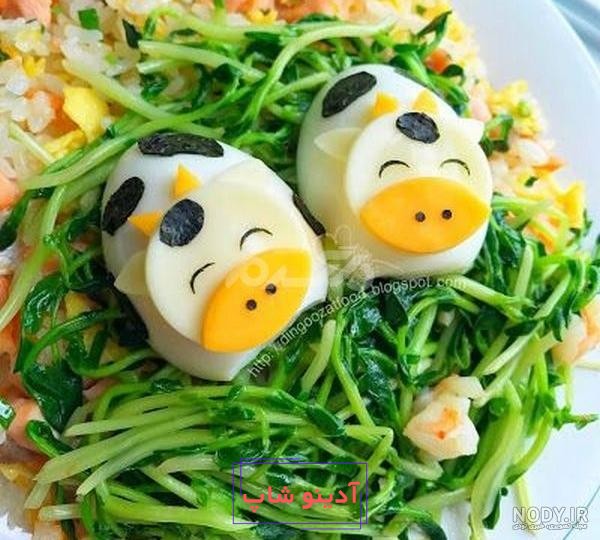 دانلود عکس تزیین تخم مرغ آب پز