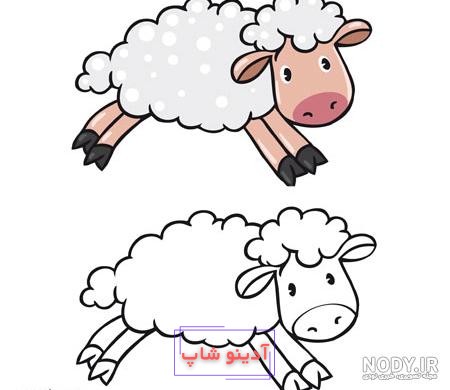 رنگ آمیزی گوسفند ؛ 50 عکس گوسفند برای رنگ آمیزی کودکان - دلبرانه